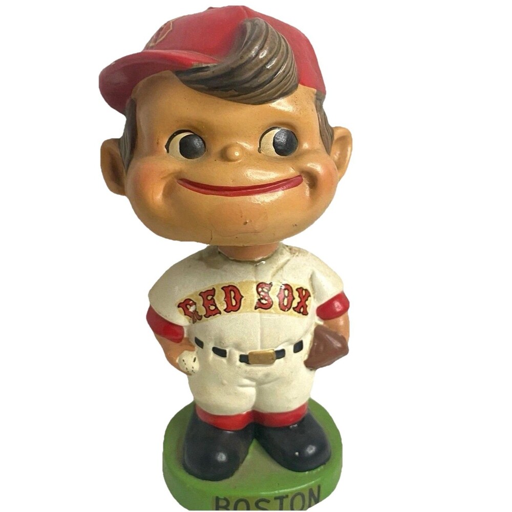 1960s Boston Red Sox Green Base Crooked Cap Nodder Bobblehead Japan MLB Baseball